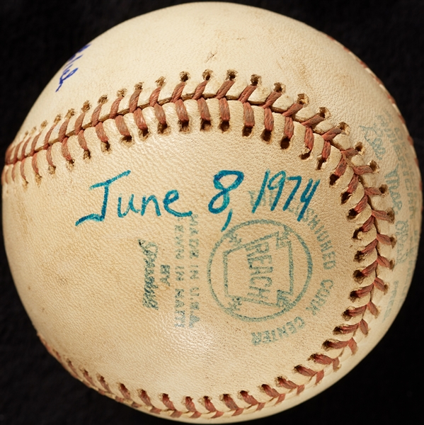 Mickey Lolich Career Win No. 185 Final Out Game-Used Baseball (6/8/1974) (BAS) (Lolich LOA)