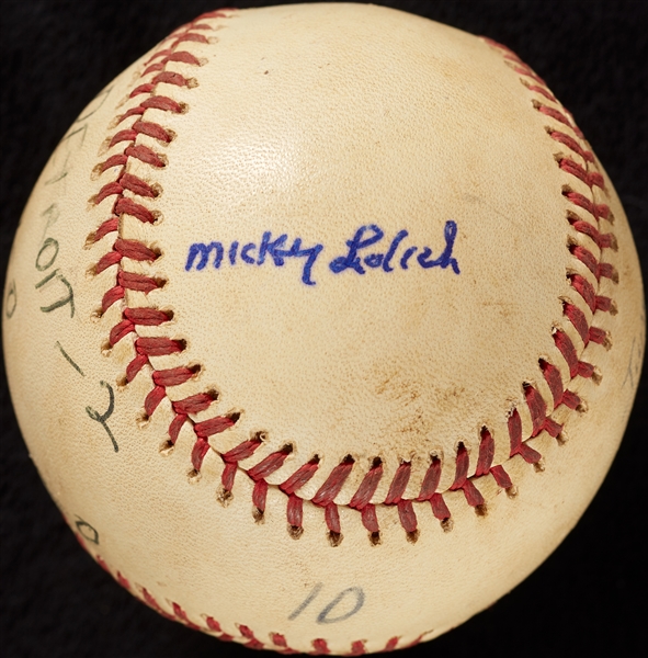 Mickey Lolich Career Win No. 189 Final Out Game-Used Baseball (6/25/1974) (BAS) (Lolich LOA)
