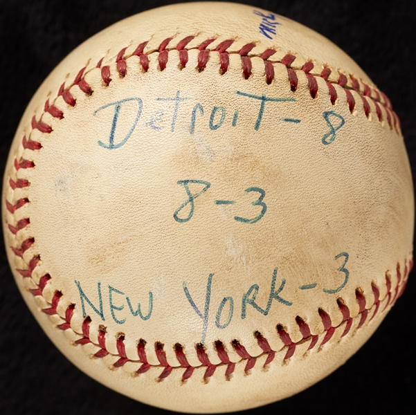Mickey Lolich Career Win No. 197 Final Out Game-Used Baseball (4/19/1975) (BAS) (Lolich LOA)