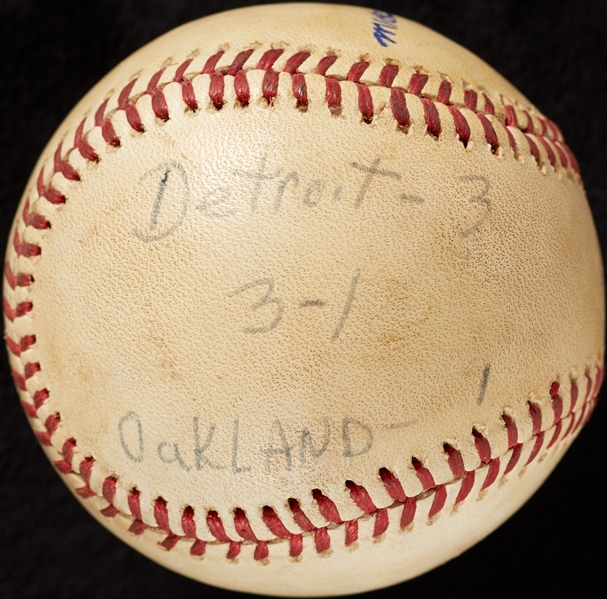 Mickey Lolich Career Win No. 206 Final Out Game-Used Baseball (8/19/1975) (BAS) (Lolich LOA)