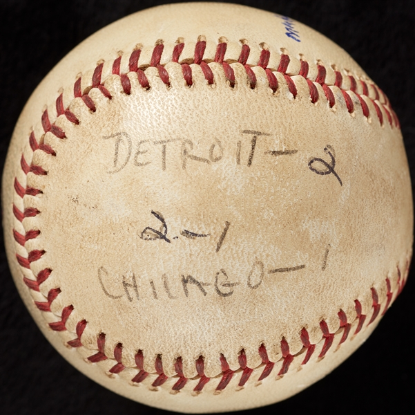 Mickey Lolich Career Save No. 5 Final Out Game-Used Baseball (8/1/1965) (BAS) (Lolich LOA)