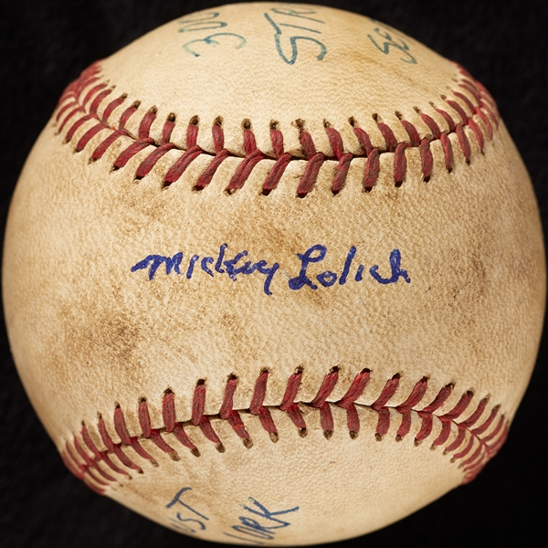Mickey Lolich 300th Strikeout of the 1971 Season Game-Used Baseball (9/26/1971) (BAS) (Lolich LOA)