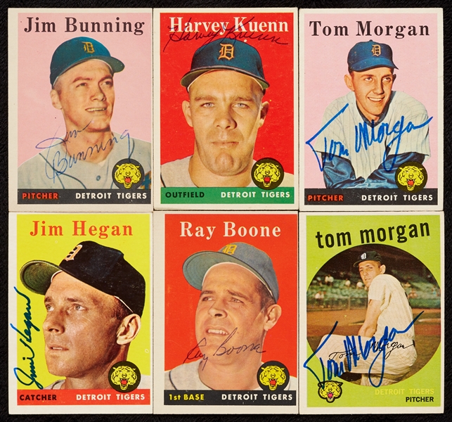 Detroit Tigers Signed 1958 & 1959 Topps Group (43)