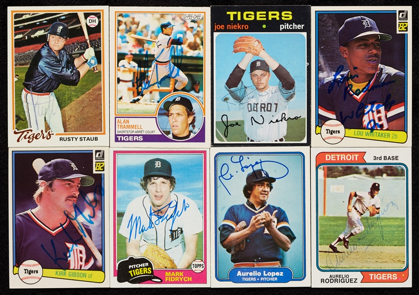 Detroit Tigers Signed 1970-1983 Topps Collection (485, with 258 Signed)