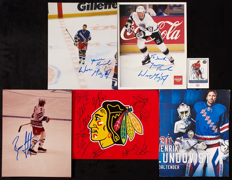 Hockey Signed Photos & Postcards Group with Wayne Gretzky (120 Photos, 500 Signatures)