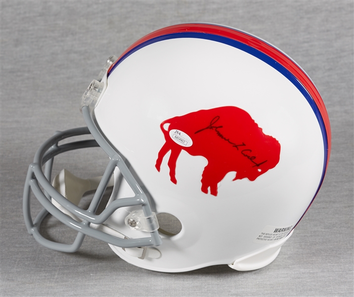 OJ Simpson & Johnny Cochran Signed Bills Throwback Full-Size Helmet (9/14) (JSA)