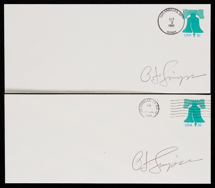 OJ Simpson Signed Envelopes Pair (2) (BAS)