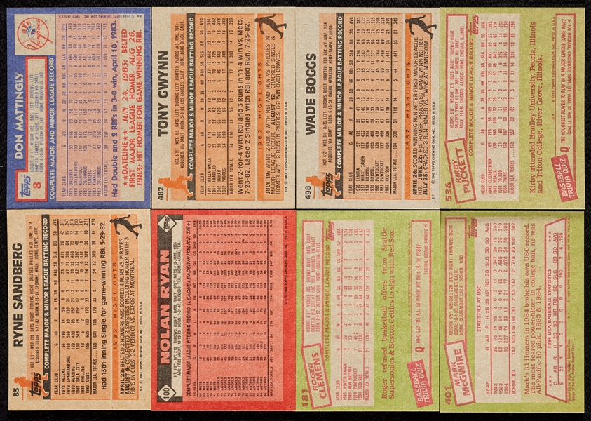 1983-86 Topps Baseball High-Grade Complete Sets (4)