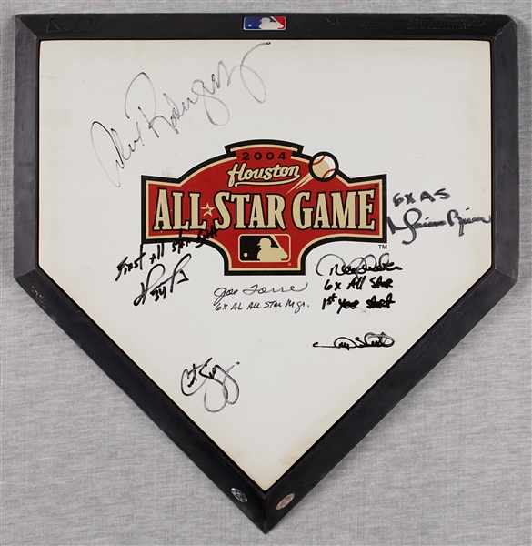 2004 All-Star Game Home Plate Signed by Derek Jeter, Mariano Rivera, David Ortiz, 4 Others (Steiner)