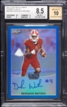 2017 Leaf Metal Draft DeShaun Watson RC Auto Prismatic Blue (2/50) BGS 8.5 (AUTO 10)