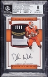 2017 National Treasures DeShaun Watson College Material Championship Logo Red (1/5) BGS 8 (AUTO 9)