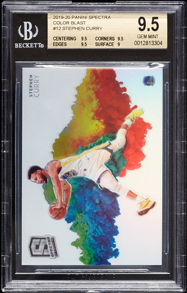 2019 Panini Spectra Stephen Curry No. 12 Color Blast BGS 9.5
