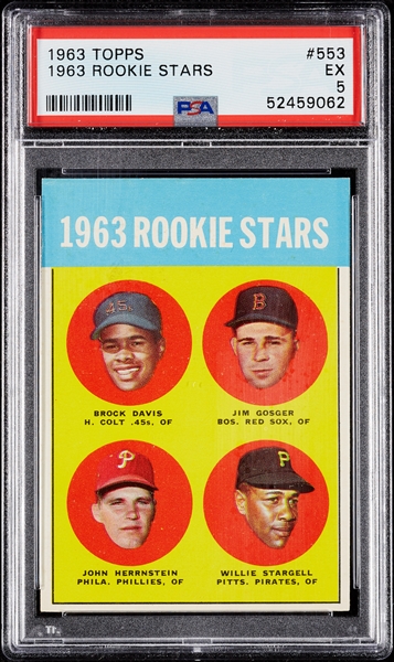 1963 Topps Willie Stargell RC No. 553 PSA 5