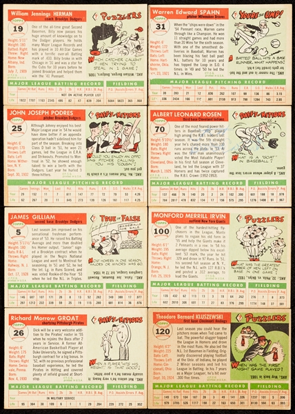 1955 Topps Baseball Low Series Hoard, 16 Hall of Famers (250)