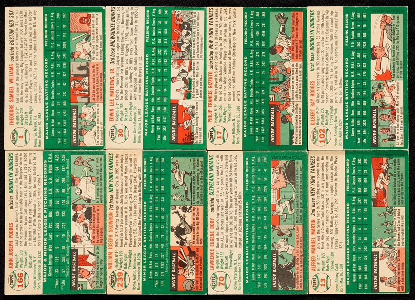 1954 Topps Baseball Near Set, 10 Hall of Famers (236/250)