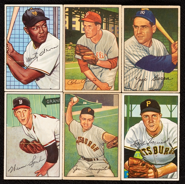 1952 Bowman Baseball Partial Set, Dozen HOFers, Several Rookies (153)