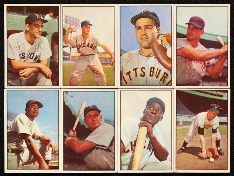 1953 Bowman Baseball Color High-Grade Group, Four HOFers (42)