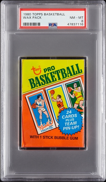 1980 Topps Basketball Wax Pack (Graded PSA 8)