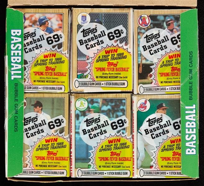 1987 Topps Baseball Cello Box Filled with Stars Showing (24)