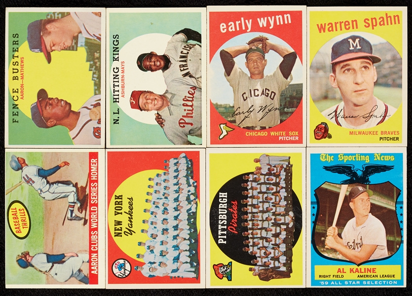1959 Topps Baseball Partial Set (518/572) Plus Extras (200)