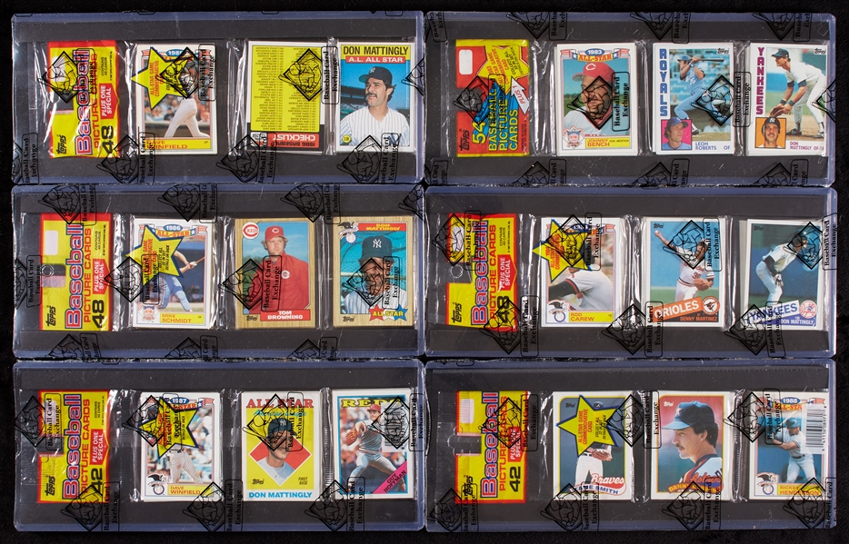 1984-89 Topps Don Mattingly Rack Pack Collection (6) (BBCE)