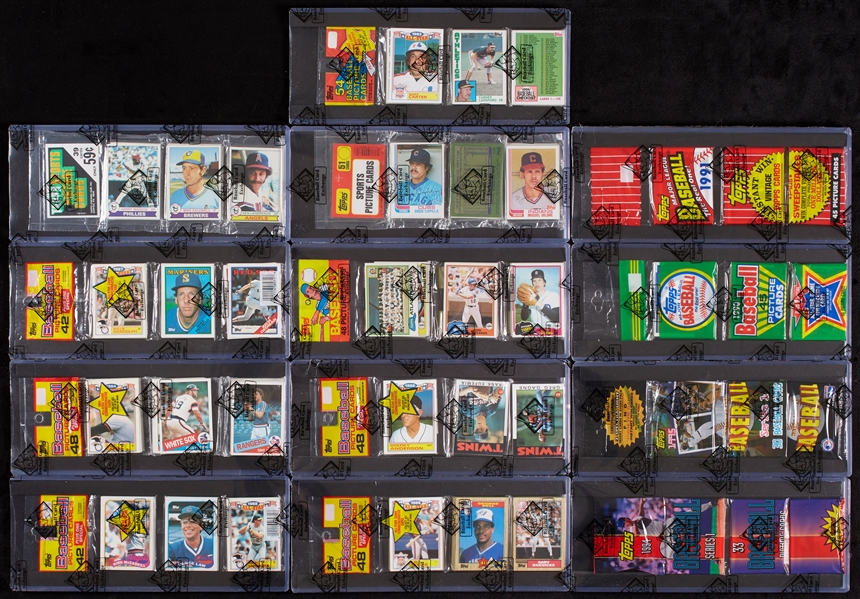 1979-1995 Topps Baseball Rack Pack Collection (13) (BBCE)