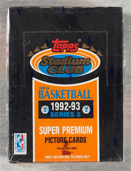 1992-93 Stadium Club Basketball Series 2 Factory Sealed Box (36)