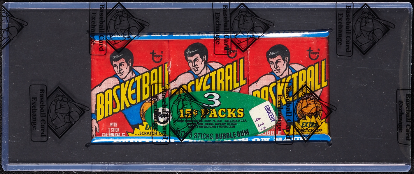 1974 Topps Basketball Wax Pack Tray (BBCE)