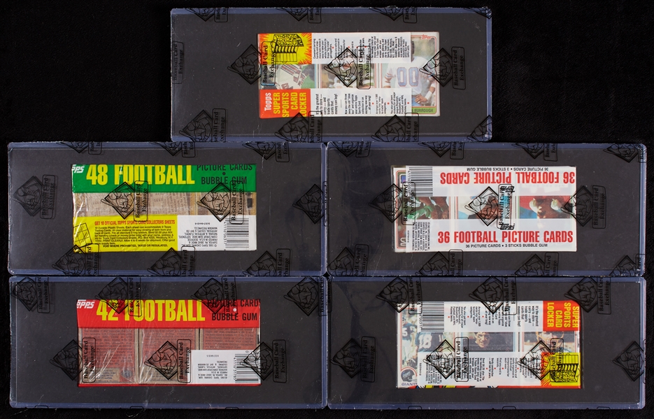 1981-1986 Topps Football Grocery Rack Packs (5) (BBCE)