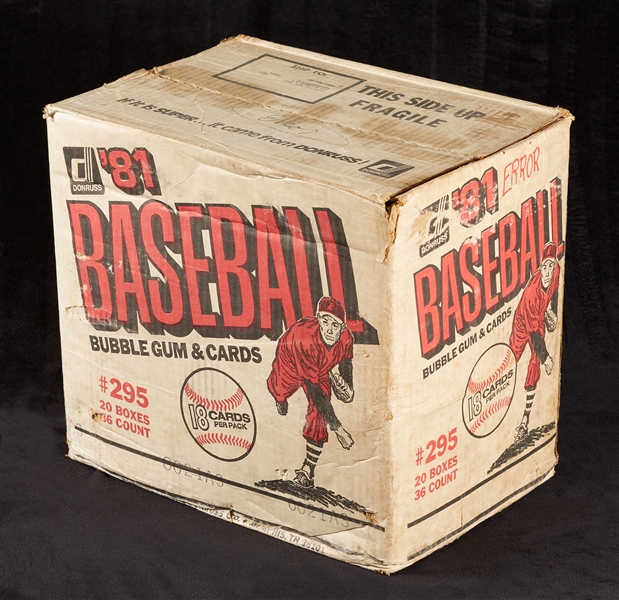 1981 Donruss Baseball Opened Wax Error Case (20/36)