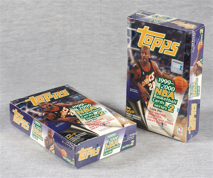 1999-00 Topps Series 2 Basketball Wax Box Pair (2)