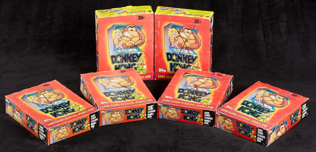 1982 Topps Donkey Kong Wax Box Group (6)