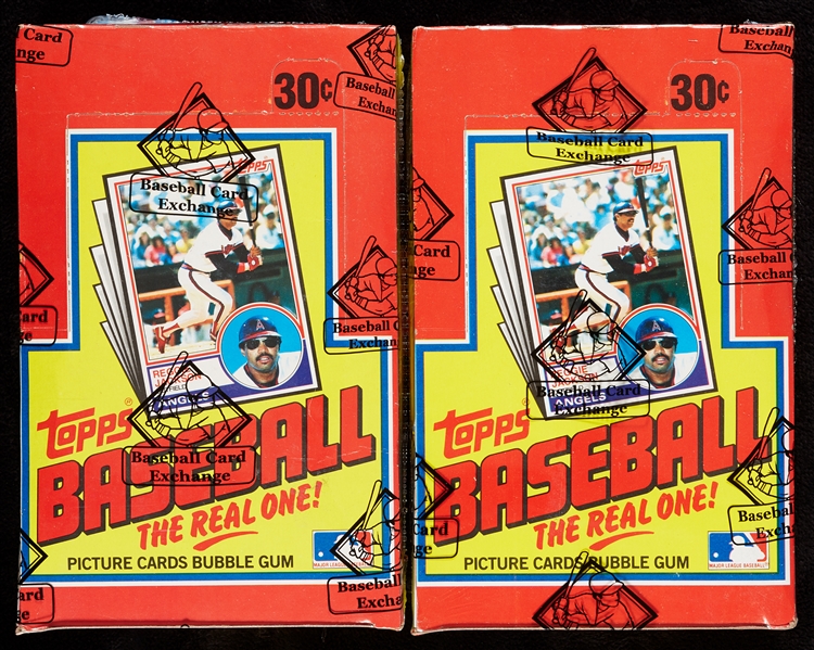 1983 Topps Baseball Michigan Test Wrap Wax Boxes Pair (2) (BBCE)