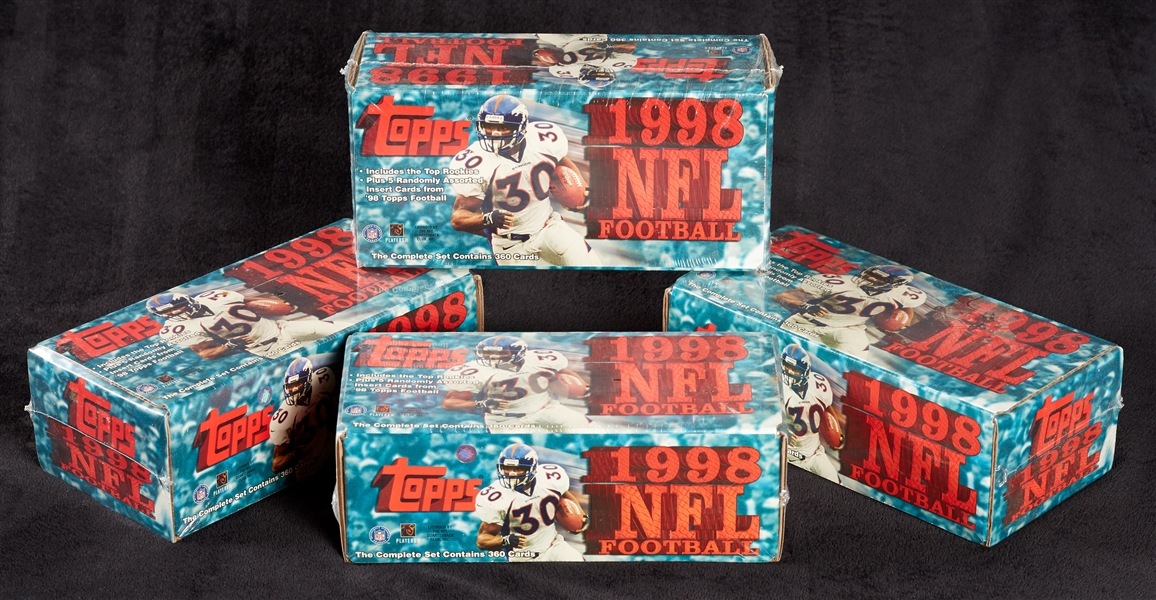 1998 Topps Football Factory Sealed Sets Group (4)