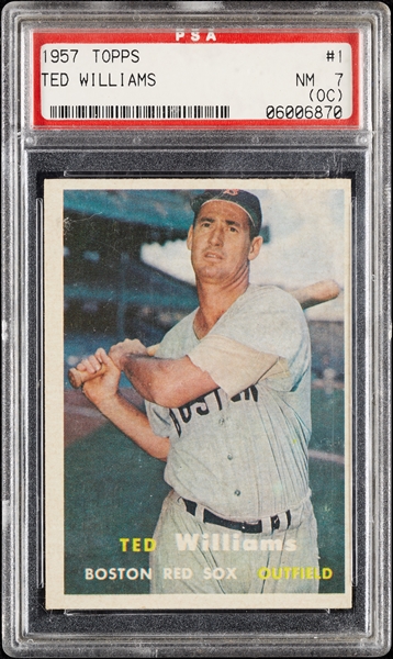 1957 Topps Ted Williams No. 1 PSA 7 (OC)