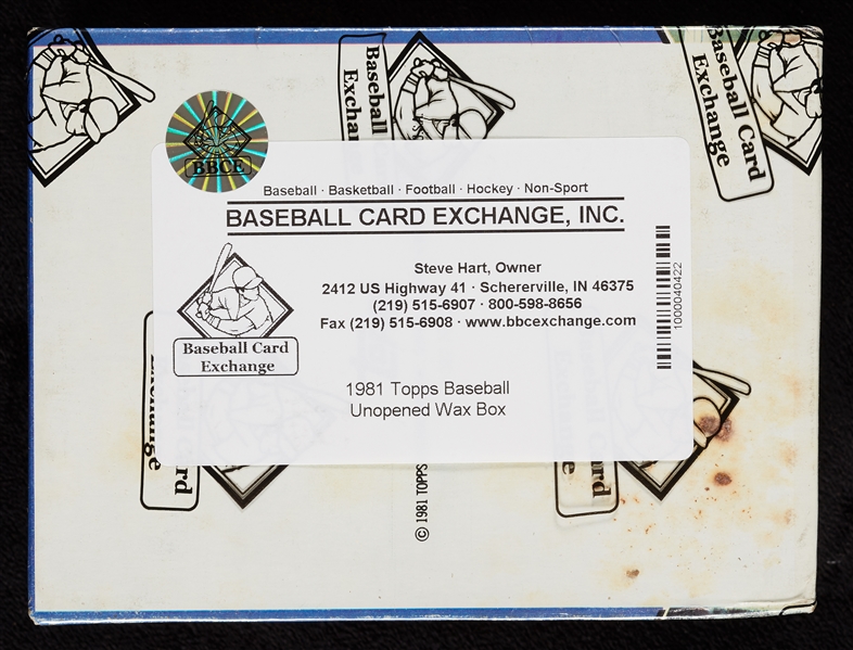 1981 Topps Baseball Wax Box Group (4) (BBCE)