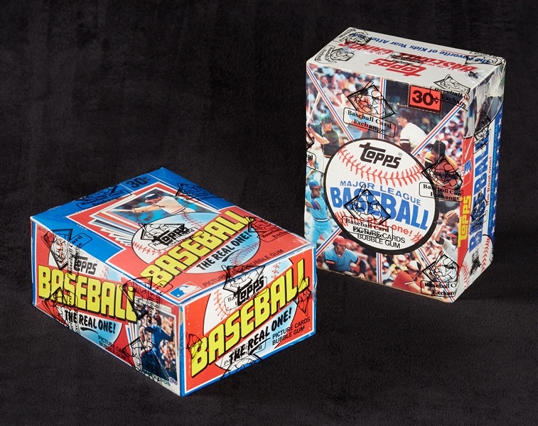 1981 & 1982 Topps Baseball Wax Boxes Pair (2) (BBCE)