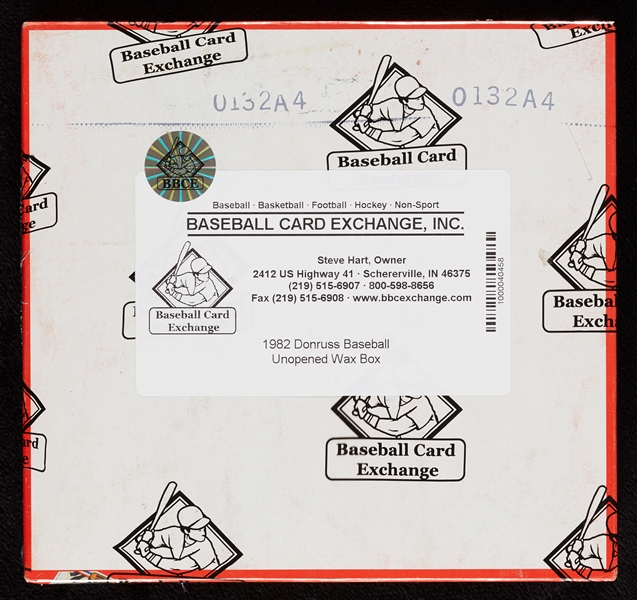 1982 Donruss Baseball Wax Box Group (4) (BBCE)