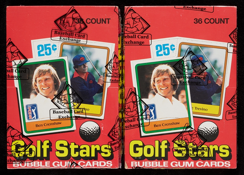 1981 Donruss Golf Wax Boxes Pair (2) (BBCE)