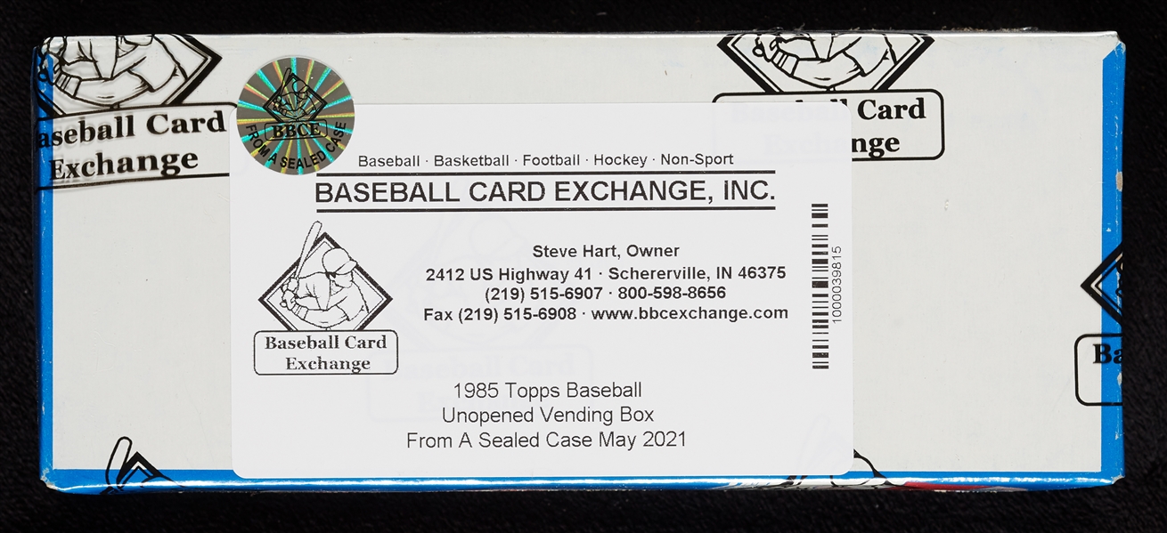 1985 Topps Baseball Vending Case - Each Box Wrapped (24) (BBCE)
