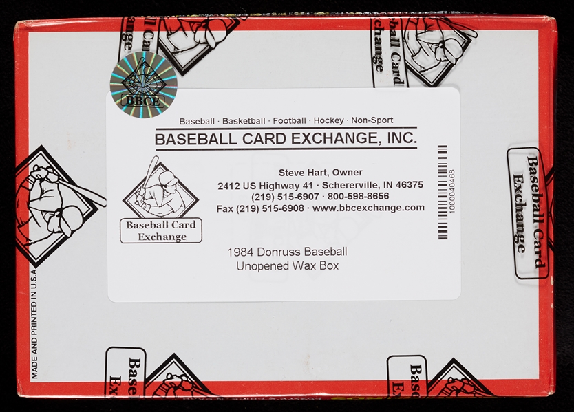 1984 Donruss Baseball Wax Box (36) (BBCE)