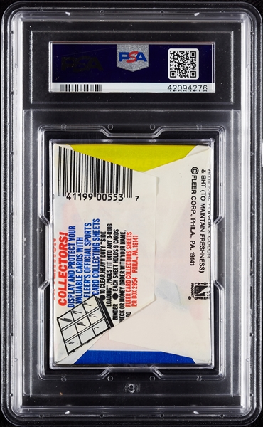 1988 Fleer Basketball Wax Pack - Patrick Ewing Sticker Back (Graded PSA 9)
