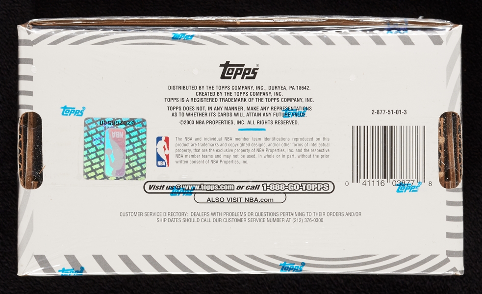 2003-04 Topps Basketball Complete Factory Sealed Set (265)