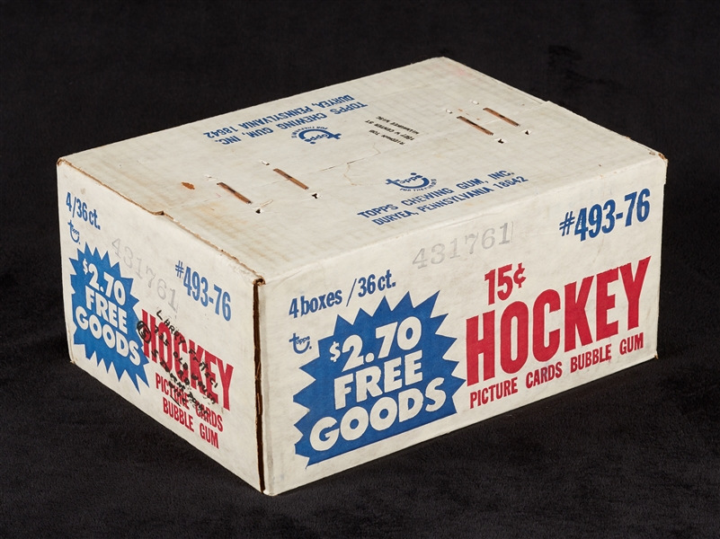 1976-77 Topps Hockey Unopened Wax Case (4/36) (Fritsch)