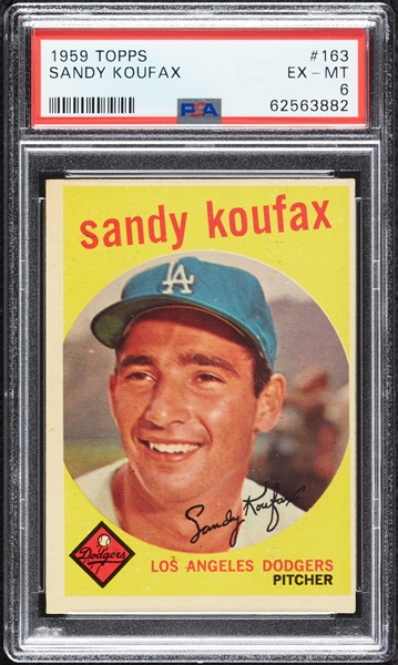 1959 Topps Sandy Koufax No. 163 PSA 6