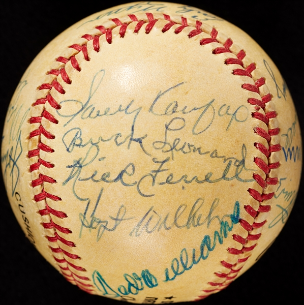 HOFer Multi-Signed ONL Baseball with Ted Williams, Koufax (17)