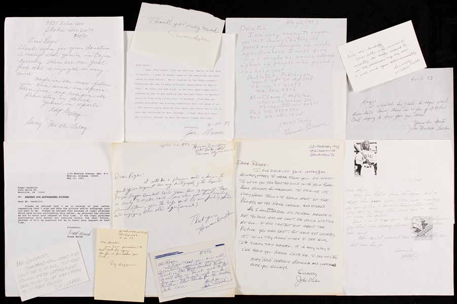 Large Group of Signed Letters From Negro Leaguers (44)