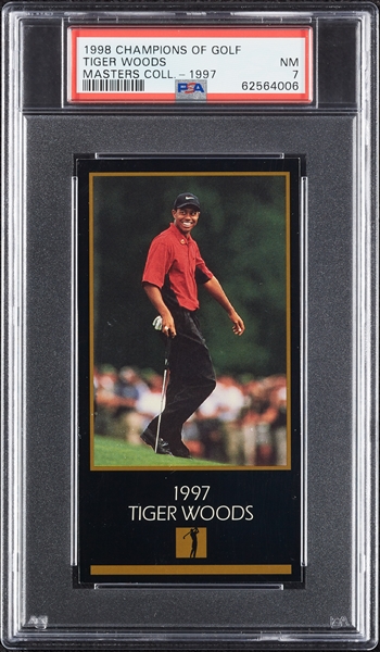 1997 Grand Slam Ventures Masters Collection Set, PSA 7 Woods Rookie (62)