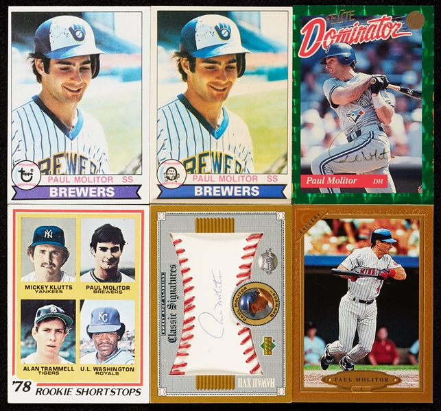 1978-2004 Paul Molitor Card Collection With Two (2) Autographs (165)