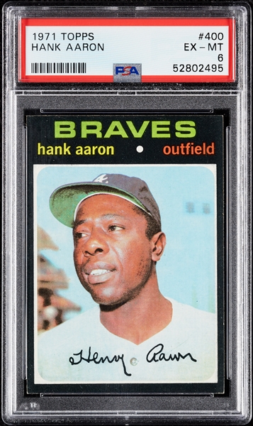 1971 Topps Hank Aaron No. 400 PSA 6